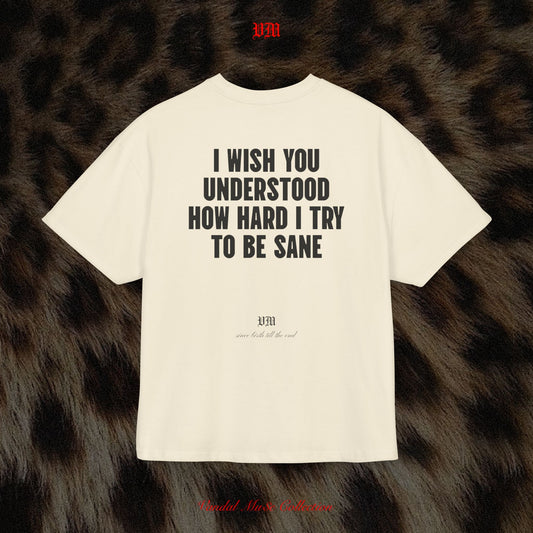 I WISH YOU UNDERSTOOD HOW HARD I TRY TO BE SANE - VandalMu$e T-Shirt