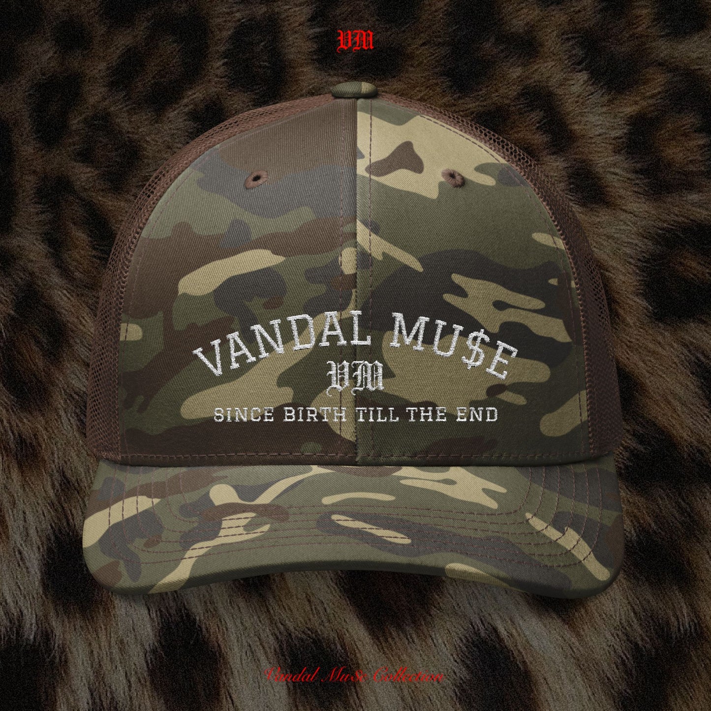 VandalMu$e Embroidered Camouflage Hat