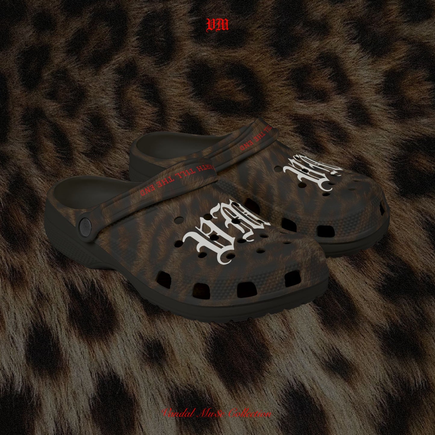 VandalMu$e Leopard Print Foam Rubber Shoes